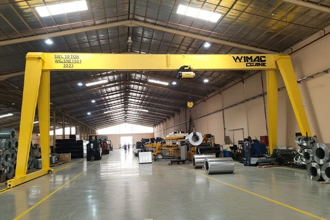 Tek kiriş portal vinç açık alan kaldırma Wimac